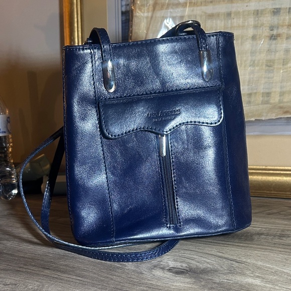 The Sak Handbags - The Sak Midnight Blue Leather Crossbody Bag